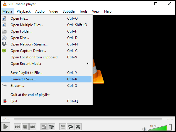 how to convert file format in vlc
