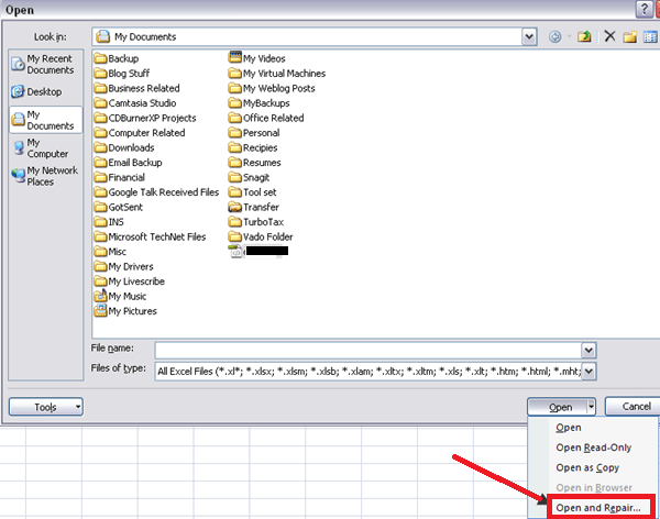 Repair XLSX File With Open and Repair Excel & Other Methods